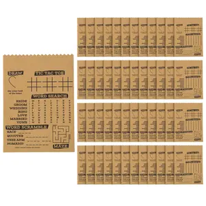 Mega Bulk 150 Pc. Wedding Kraft Treat Bags with Printed Games