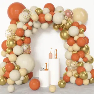 Orange Balloon Arch Kit Fall Baby Shower Birthday Thanksgiving Party Decorations