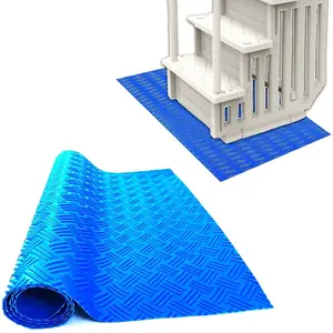 Swimming Pool Ladder Mat,Swimming Pool Step Mat with Non-Slip Texture - Blue Protective Pools Step Pad, Pool Accessories for Above Ground Stairs(36 X 24 Inch)