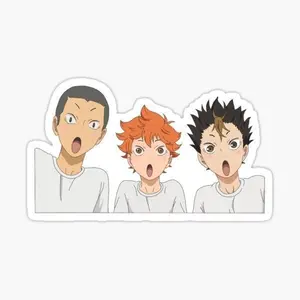 Tanaka, Shouyo Hinata, Yuu Nishinoya Haikyuu Sticker