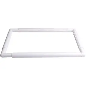 Square Embroidery Hoop Plastic Cross Stitch Frame White Cross Stitching Sewing Hoop (17x11 inches)