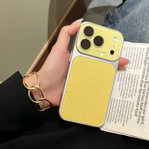 Luxury Large Window Texture Phone Case for iPhone 16 Pro Max, New High-End Protection Shell for iPhone 17/15/14 Pro, Full Coverage Anti-Drop Back Cover