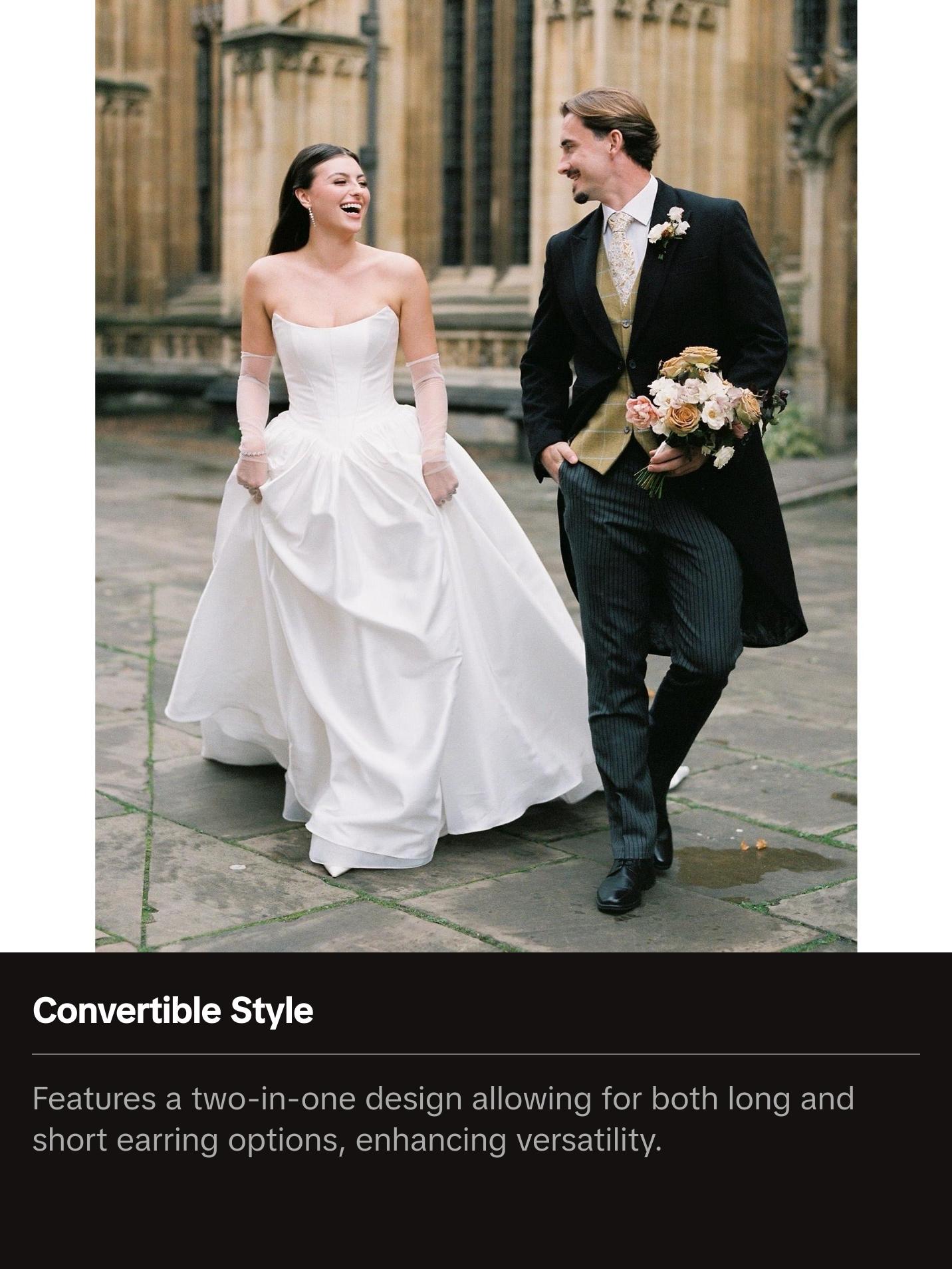 TALLULAH Simulated Diamond Long Drop Earrings