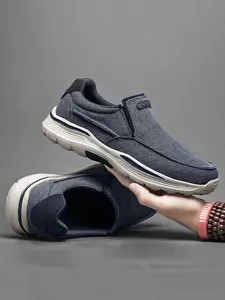 Spring Summer Casual Slip-On Canvas Shoes, New Men's Sporty Leisure Sneakers, Large Size Couple's Outdoor Hiking Running Shoes