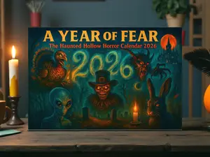 Horror Wall Calendar 2026, Vintage Pulp Horror Art, Halloween Gift Vintage Art, Gothic Decor, Retro Wall Art Calendar, Horror Collectible