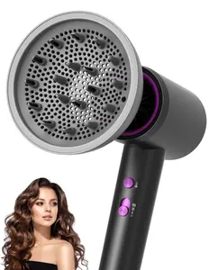 Hair Dryer for Women and Men  Portable Ionic Hairdryer Travel Blow Dryer with Diffuser Nozzle Small Lightweight and Quiet Fast Drying as Salon No Heat Damage