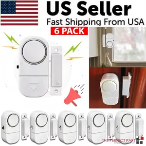 6 PCS WIRELESS Home Window Door Burglar Security ALARM System Magnetic Sensor, Door window alarm wireless home security