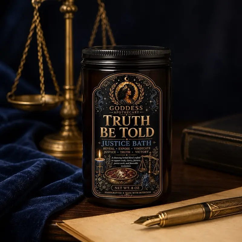 Goddess Apothecary Truth Be Told  High John Conquerer Root Botanical Bath Blend, Lightweight Botanicals Body Care for Daily Home Spa Use