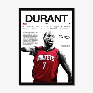 Kevin Durant Hardline Series Poster - Modern Basketball Era Wall Art - Vibrant Aesthetic Decor - Gift for Him [UNFRAMED]