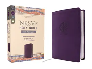 NRSVue, Holy Bible with Apocrypha, Compact, Leathersoft, Purple, Comfort Print by Zondervan [Leatherbound Book]