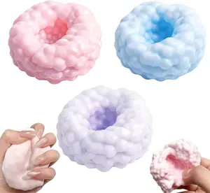 Crunchy ASMR Beaded Squishy Ball, Soft Smoothie Squeeze Fidget Toy for Stress & Anxiety Relief, Perfect Office Desk Toys, Party Favors & Small Gifts for Adults Teens