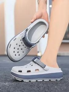 4 Color Unisex Couple Garden Clogs 35-45 Sizes Cut-Out Breathable Soft Sole Durable Multifunctional
