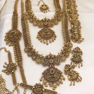 Bridal Gold Plated Aet Set with Intricate Design and Rich Gold Tone for Special Occasions