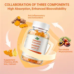 Green Pigeons--Turmeric Gummies Saw Palmetto & Pumpkin Seed Oil | Joint Health Supplement for Mobility & Joint Pain | With 95% Curcumin, Combined with Black Pepper