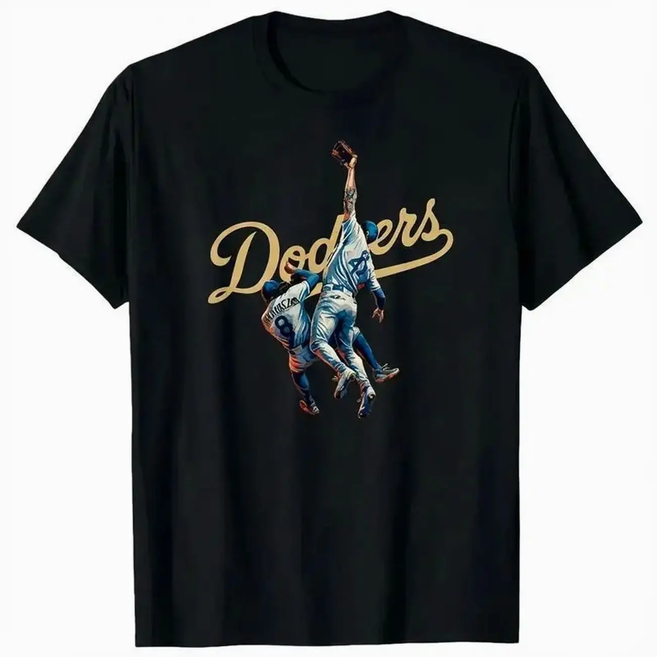 Unisex Boxy Fit Heavyweight Tee The Catch Dodger T-Shirt, Game 7 LA Baseball Moment Short Sleeve Tee, Champions Fan Gear, Vintage Sports Graphic Gift, Unisex Outfit Full Streetwear Aesthetic Unisex T-shirts S-5XL FOL