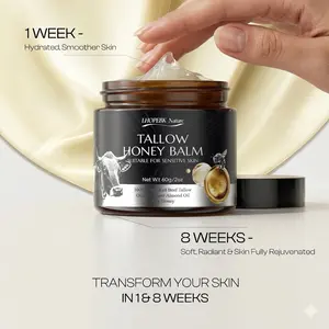 【Highly Recommended】Organic Grass-Fed Tallow & Raw Honey Balm — Intensely Nourishing Cream for Soft, Glowing Skin — Handcrafted with Care
