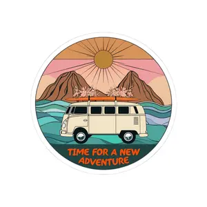 Adventure Vibes Kiss-Cut Stickers - Time For A New Adventure