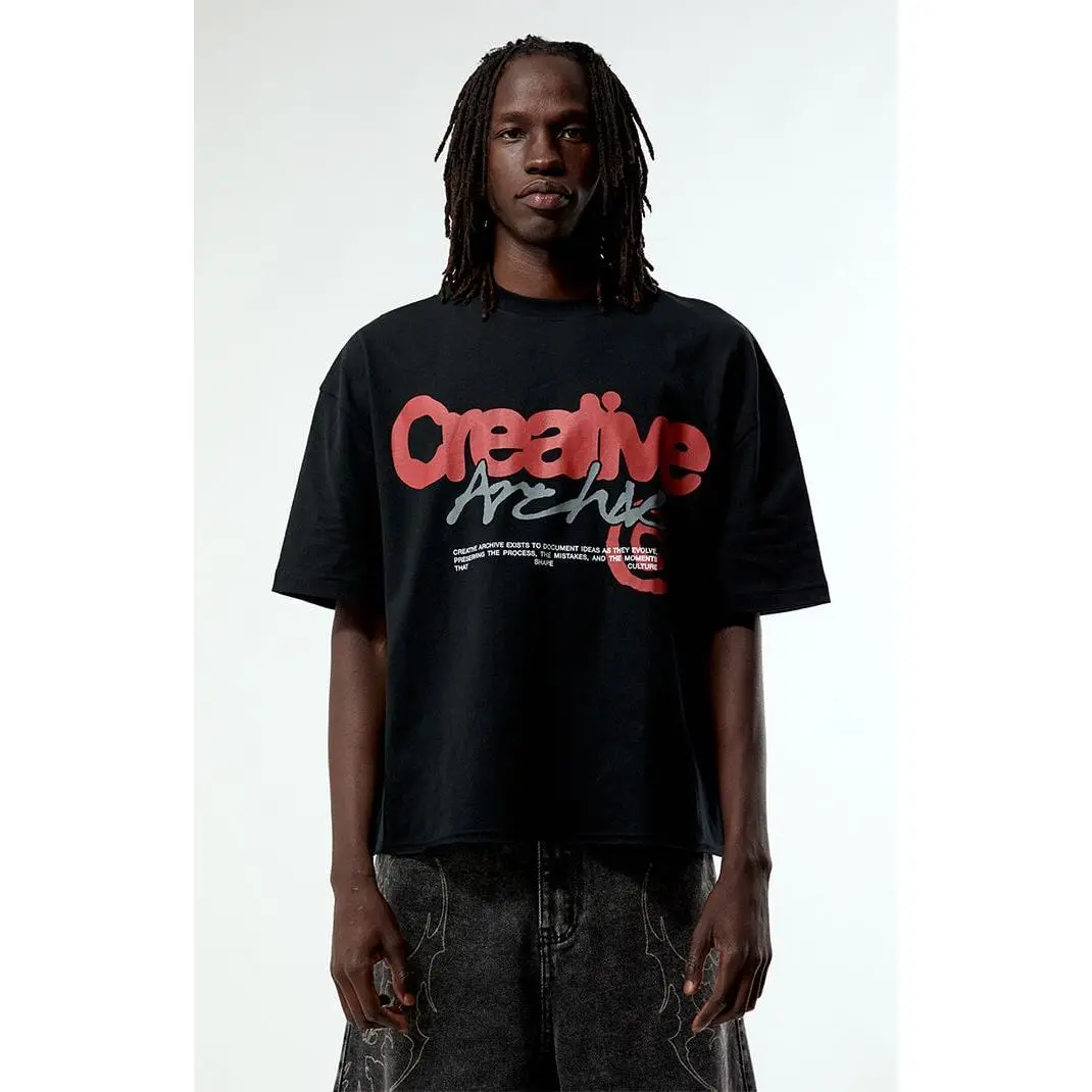 Pacsun Men's Creative Archive Cropped Boxy T-Shirt