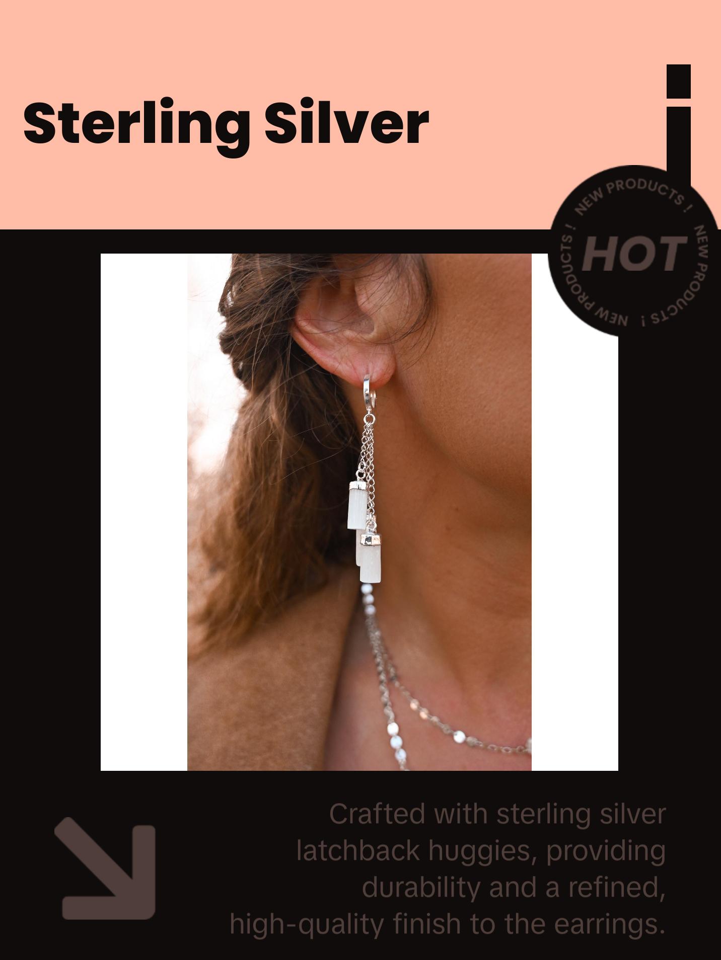 Spiritual Gangster Selenite Earrings