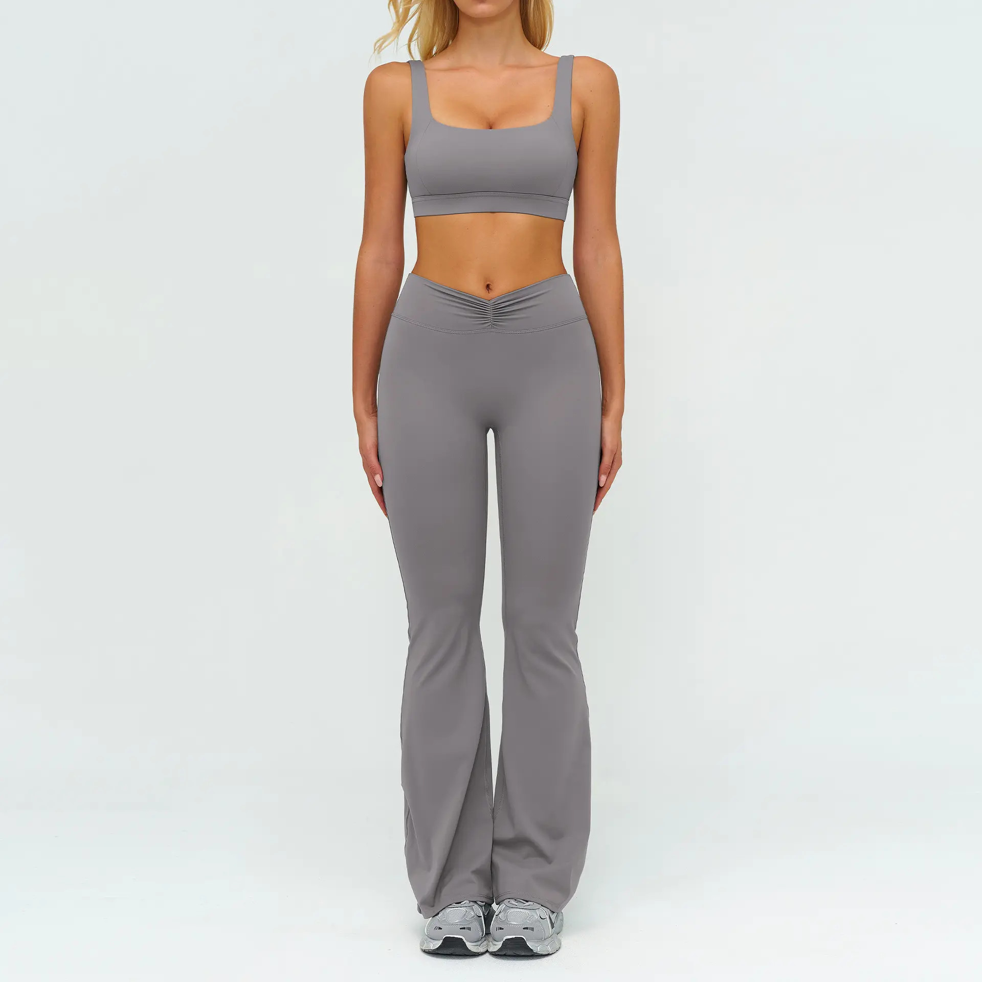 9313 2 bra+9313 2 bell bottom pants   da
