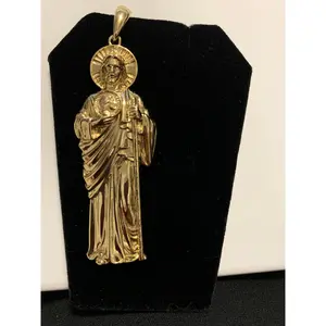 Gold Plated Pendant 3” Tall 14k with Unique Design and High Quality Finish