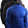 NELEUS Men's 3-Pack Fitted Athletic Compression Shirts - Polyester Quick-Dry Breathable Athletic Fitness Clothes, Gym Workout Apparel for Running, Yoga, Cycle
