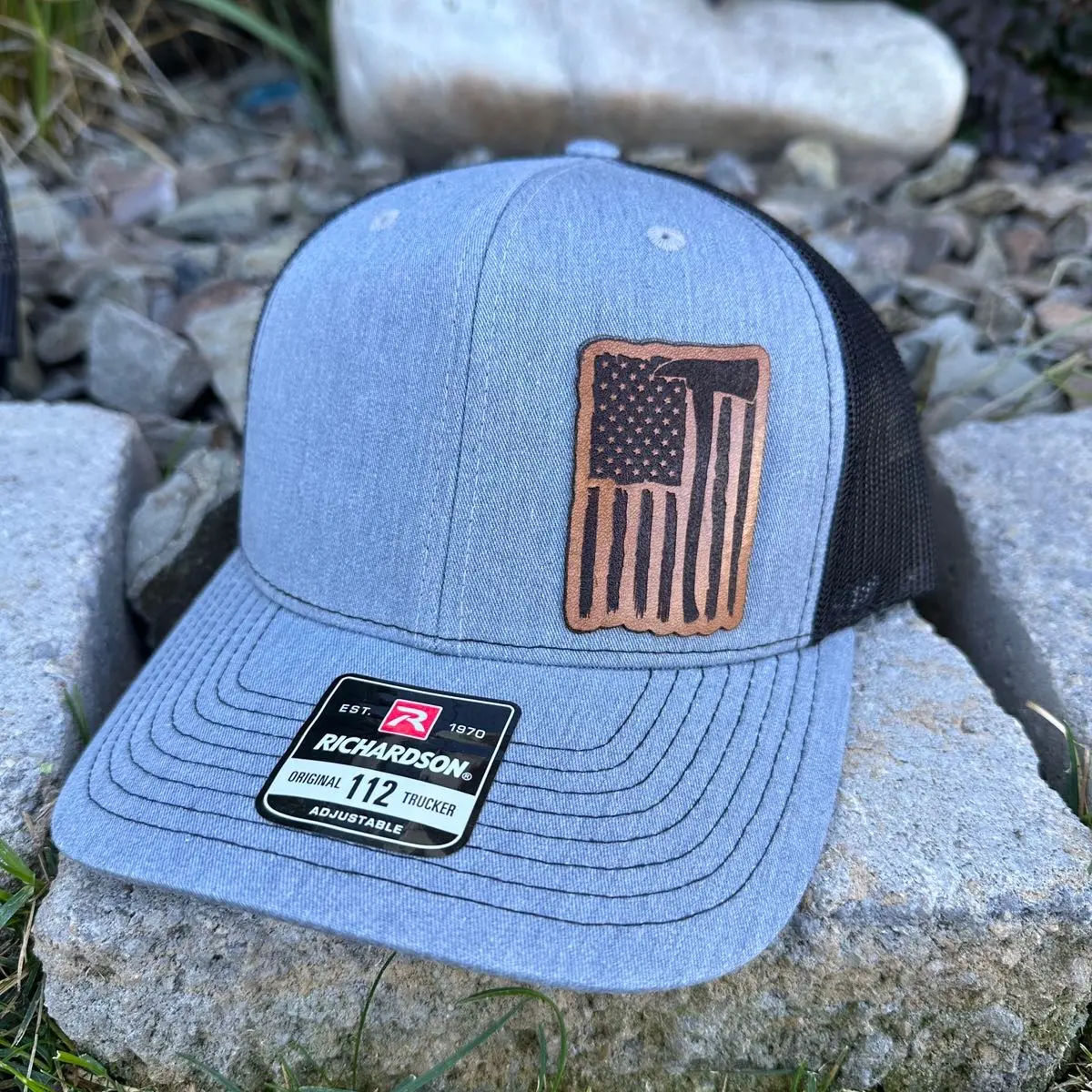 Fireman Axe and American Flag trucker hat | Firefighter