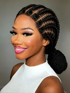 HD Full Lace Braided Hairstyle Wig, New Braiding Inspiration, Small Braid + Elegant Twisted Braids, Fashionable Retro Style