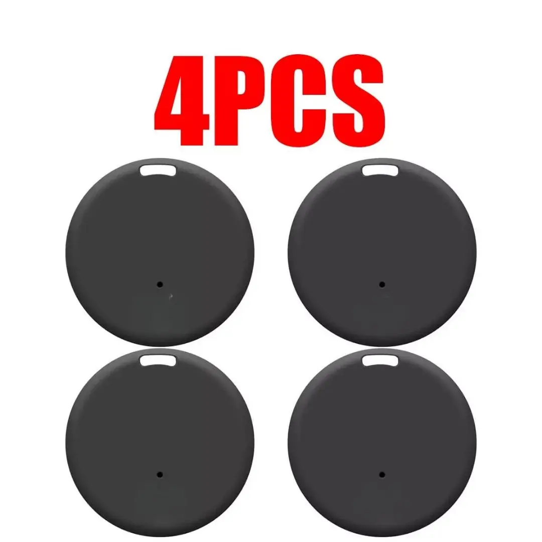 4PCS Mini Bluetooth Tracker Key Finder - Anti-Lost Locator Keyring Tag, 2-Way Alarm App Control, Portable Smart Device for iOS & Android Phones (For Pet, Bag Use) Remote Gps