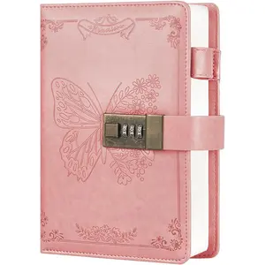 Diary with Lock, Journal for Women Girls,  Lock Journal Refillable Personal Locking Notebook  Journal with Combination Lock, 5.3'' x 7.8'' ()