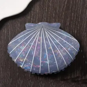Jumbo Shell Hair Clip - Blue
