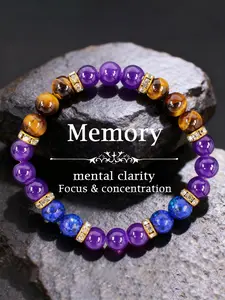 Tiger Eye Crystal Bead Bracelet for Improved Focus, Modern Minimalist Design, Clear Mindset Jewelry for Casual Occasions, Healing Crystal Bracelet