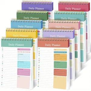 Daily Planner Notepad Pack - 5" x 8" Task Organizer with 30 Sheets for Academic Planning, Fitness Journal, School Supplies - Featherless, Suitable for Ages 14+, Paper Material, College Ruled with Special Organizational Features, Various Themes