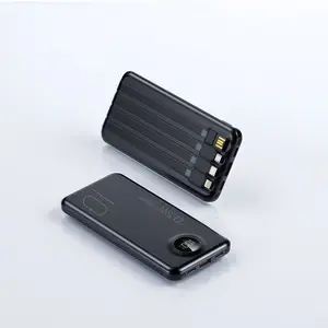 10000mAh Portable Charger with Built-in Cables & Emergency LED Flashlight – 22.5W Fast Charging Power Bank, 6 Outputs & 3 Inputs for iPhone, Android, Tablets, Camping & Travel Ready