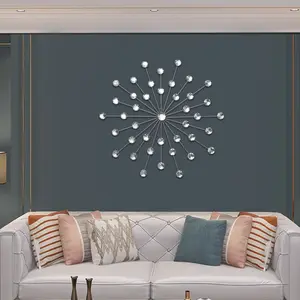 Gypsophila Iron Art Wall Decoration European Style Simple Metal Wall Hanging Living Room Wall Decor Fashionable Modern Light Luxury Hanging Piece