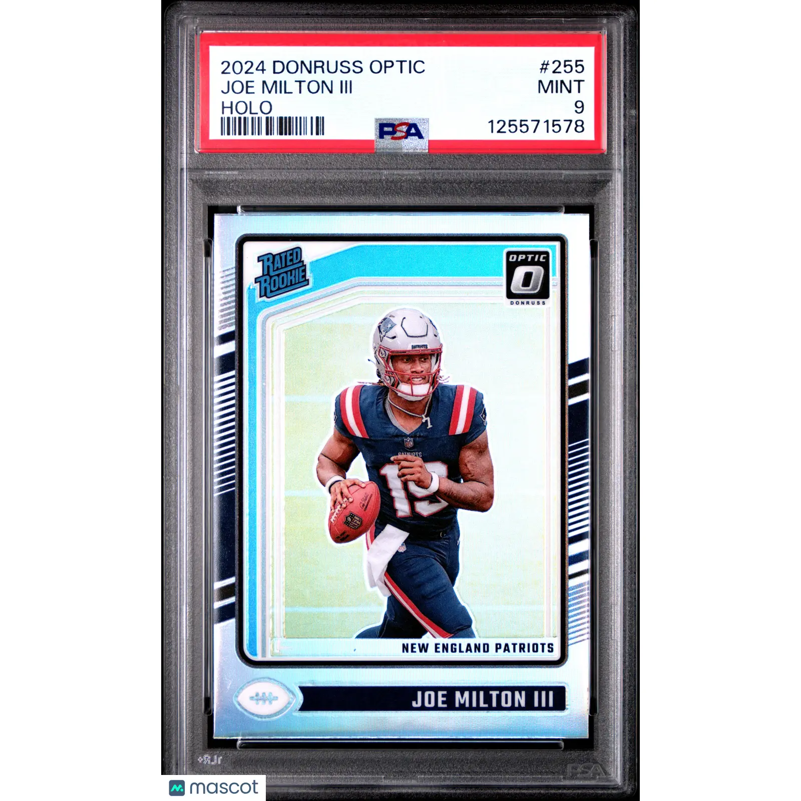 2024 Panini Donruss Optic Holo #255 Joe Milton III - New England Patriots PSA 9
