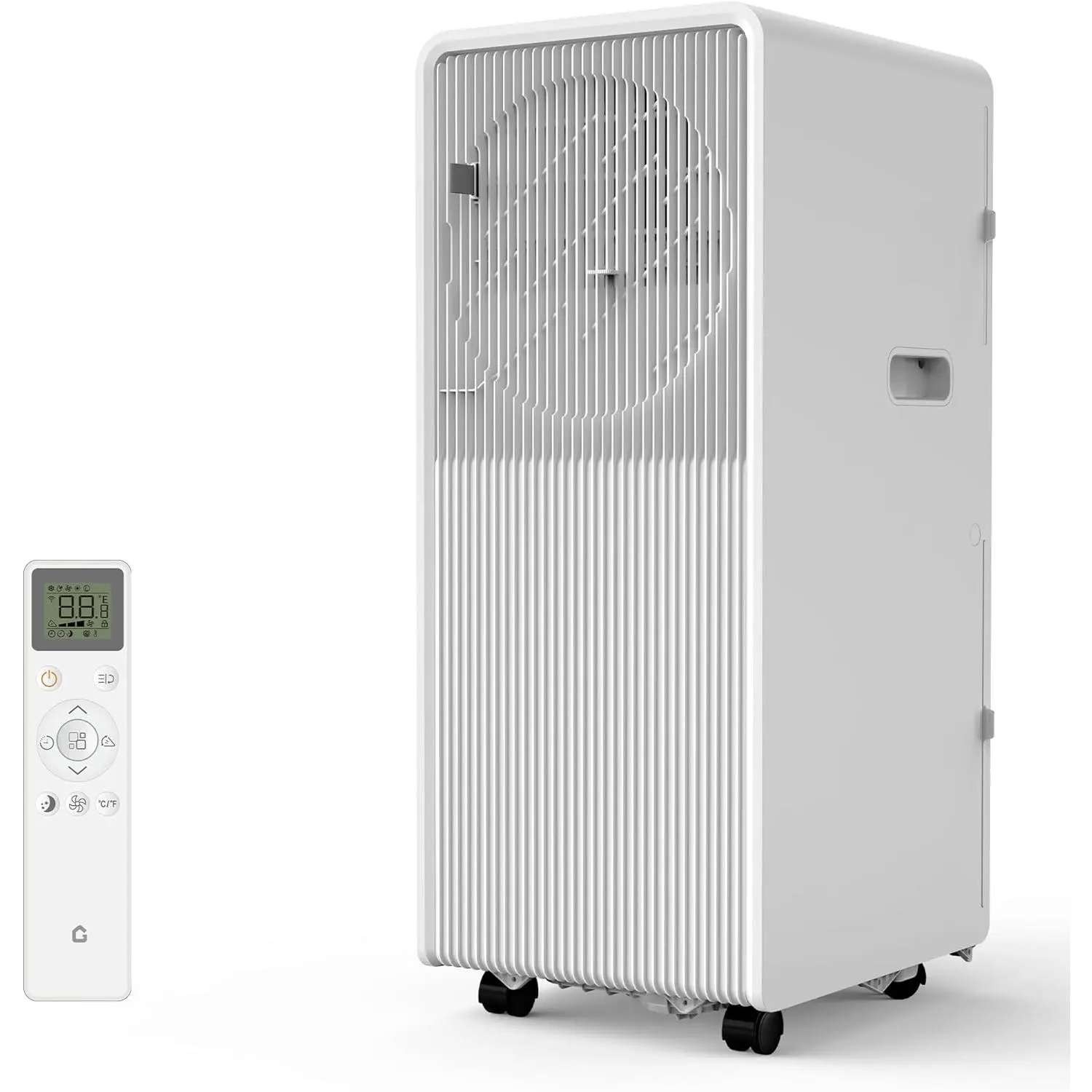 White Powerful 8000 BTU Portable Air Conditioner with Remote Control ...