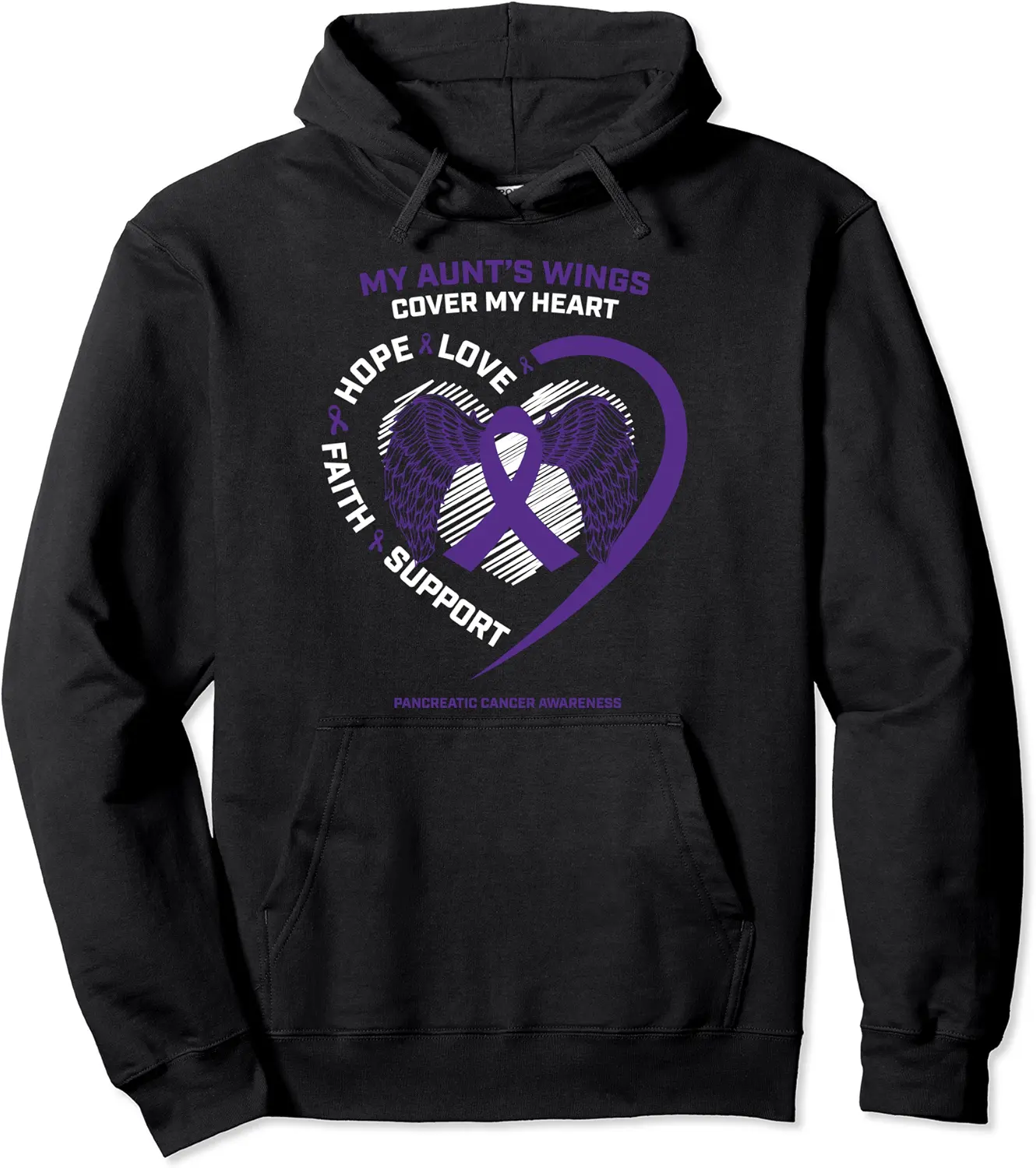 Purple Gifts Loving Memory Aunt Pancreatic Cancer Awareness Pullover Hoodie - Griseldatu Shop 25B08NBGZYZR