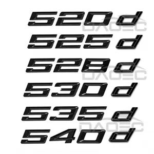 New 2026 Car 3D ABS Trunk Letters Logo Badge Emblem Decal Sticker For BMW 5 Series 520d 525d 528d 530d 535d 540d E39 E60 E61 F10 F11 G30 car decors
