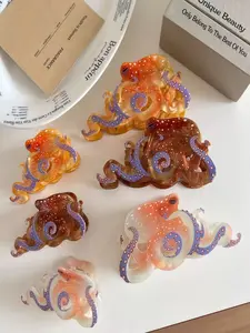 Cute Octopus Hair Clip Claw, Novelty Design, Strong Hold Hair Accessory for Beach, Party, Daily Wear, Fun Ocean Animal Hair Decor for Women and Girls