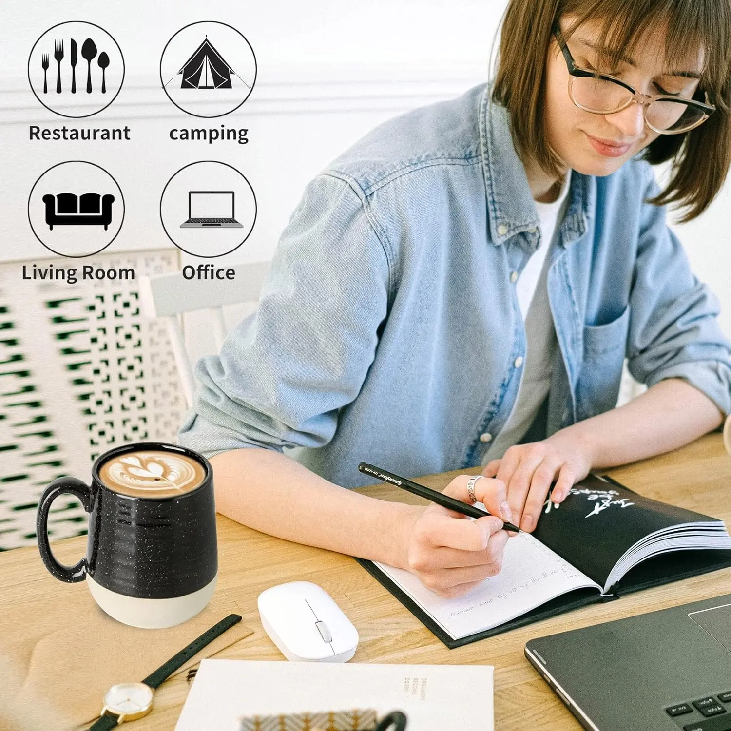 100 cuos of coffee mug Original “Anthora” Coffee-to-Go Cups (100 Paper Cups and Lids) main image 1