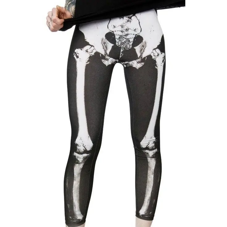 Day of the Dead Skeleton Bone X-Ray Leggings