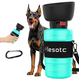 lesotc 2026 Dog Water Bottle, 28oz Portable Leak Proof Dog Travel Water Bottle, Fodable Pet Water Bowl Dispenser for Summer Outdoor Walking, Hiking, Travel, Trip, Park, BPA-Free, Lightweight