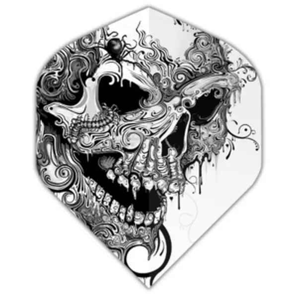 Harrows Alchemy Hallucination Darts Flights - 3-Pack, Striking Skulls Design, Bold Graphics, Essential Darts Gear