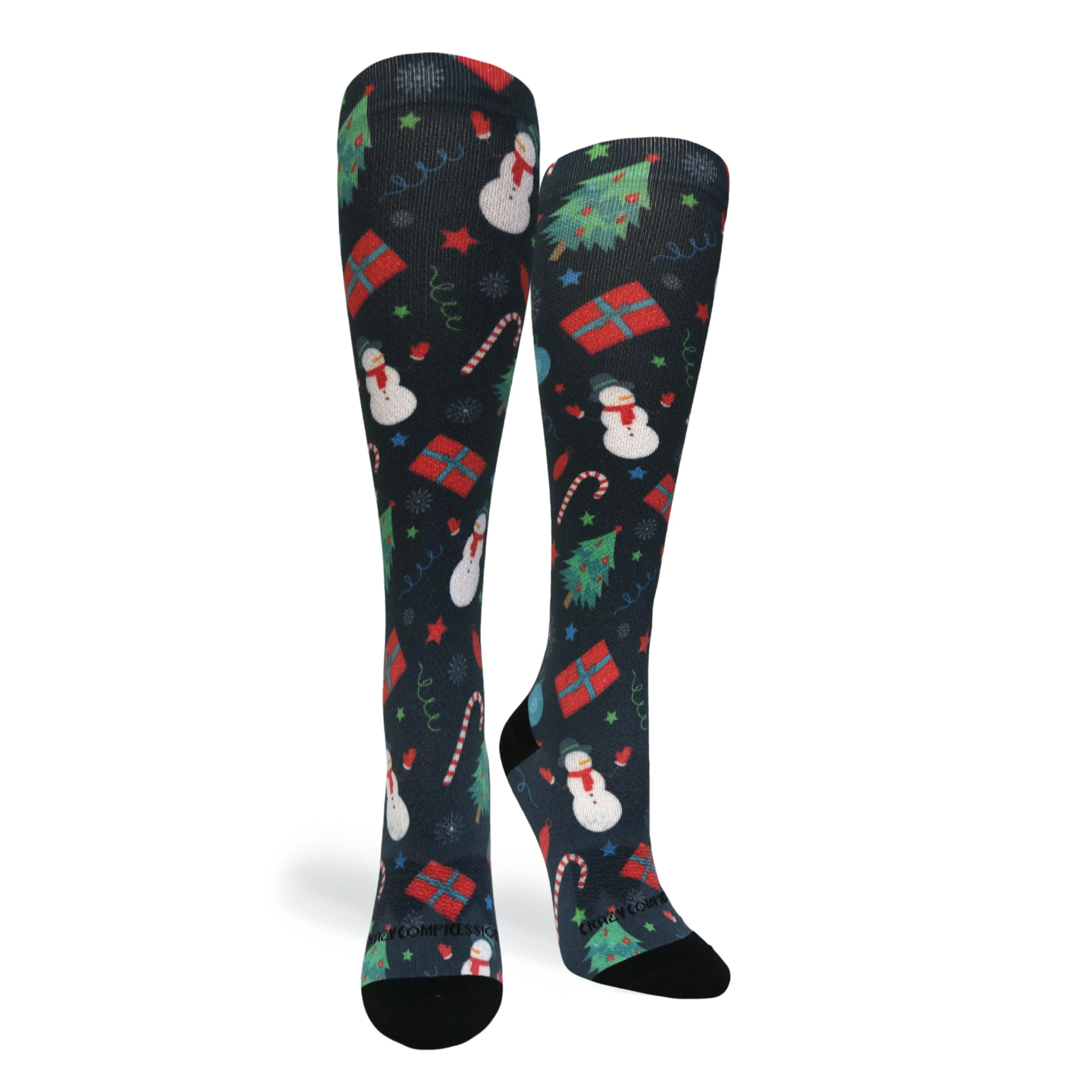 360 Frosty's Party Women's Compression Socks with True Graduated Compression 15-20mmhg