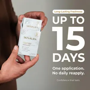 Natural Deodorant Cream – SkinAura – 24 Sachets Whole Body Odor Control, Up to 15 Days Protection, Herbal Aluminum-Free Formula for Underarms & Intimate Areas