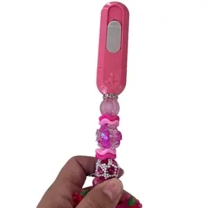 Box Opener with Beautiful Design Pink Beaded Handle for Easy Opening