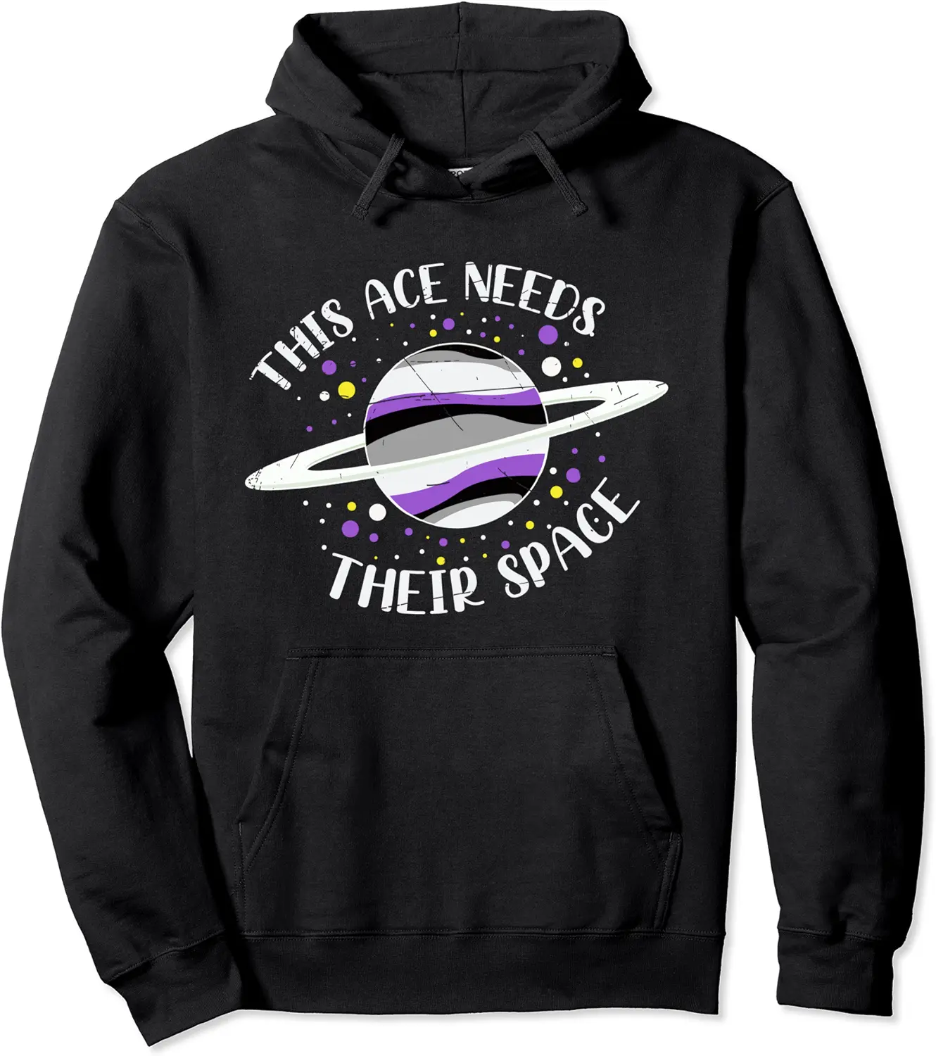 Asexual Flag Ace Pride Saturn Planet Queer LGBT Gift Asexual Pullover Hoodie - Michaelapa Shop 37B095Q8X19R