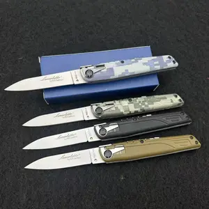 NEW Sock Colt II DeShivs Button Side Folding Knife with Safety Lock 440C Blade Nylon Wave Fiber Handle Camping Outdoor EDC Pocket Tools