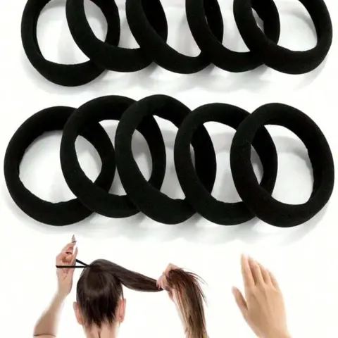 20/50/100pcs Large Elastic Bulk Hair Ties Ponytail, Thick Seamless Hair Bands, Suitable for Women and Girls, Durable Casual Hair Accessories, Elastic Hair Accessory